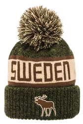 Vinter mössa, grön / brun