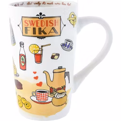 Mugg, Lattemugg, Swedish FIKA, 50cl,