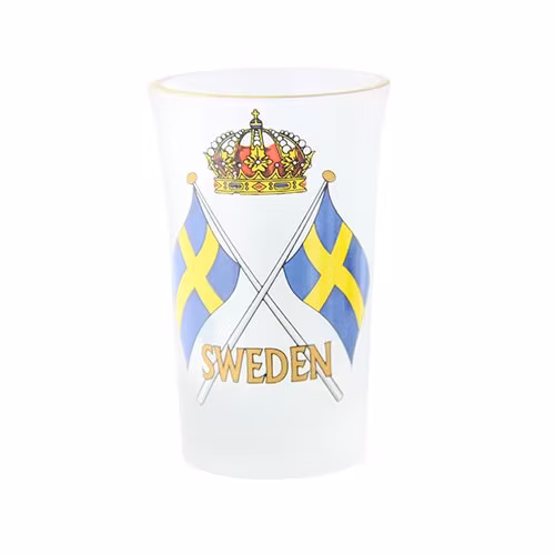 Shotglas frost Sverige flagga