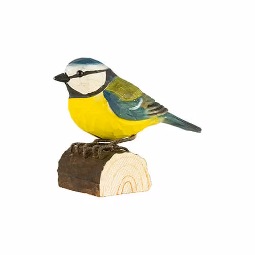 Handsnidad Blåmes i trä