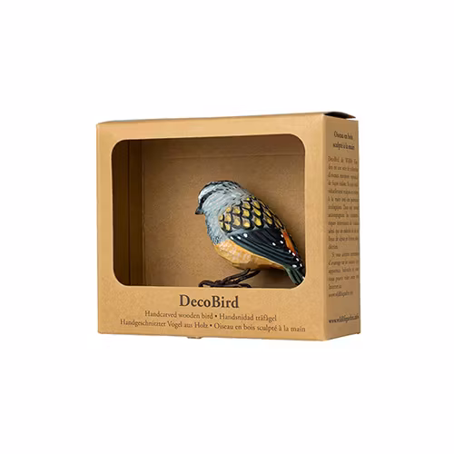 Handsnidad Fläckig Pardalote  i trä
