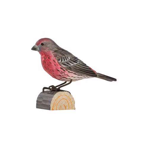 Handsnidad Husfink i trä