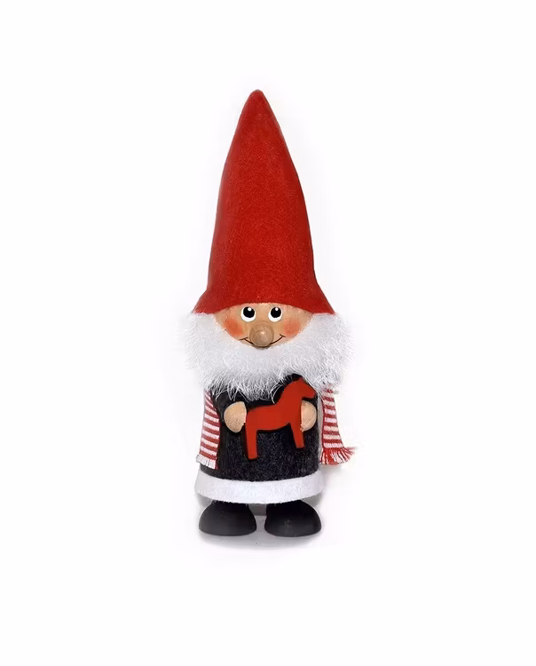 Tomte med Dalahäst (Svensk handgjord)