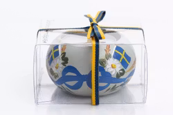 Värmeljusstake i Present ask, Handmålad