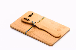 Smörgåsplatta med Smörkniv Fiskben