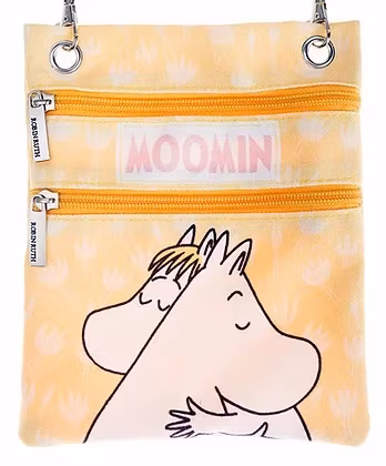 Axelväska: Moomin Kärlek Gul, 17x21 cm