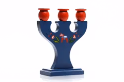 3-armad ljusstake Handmålad