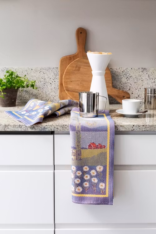 Svensk sommar handduk 35X50, 100% Ekologisk Bomull