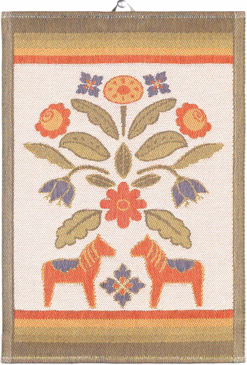 Kurbitsblom handduk 35X50, 100% Ekologisk Bomull