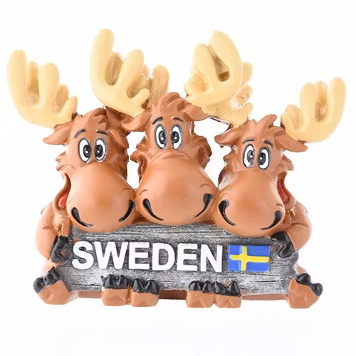 Magnet tre älgar Sweden