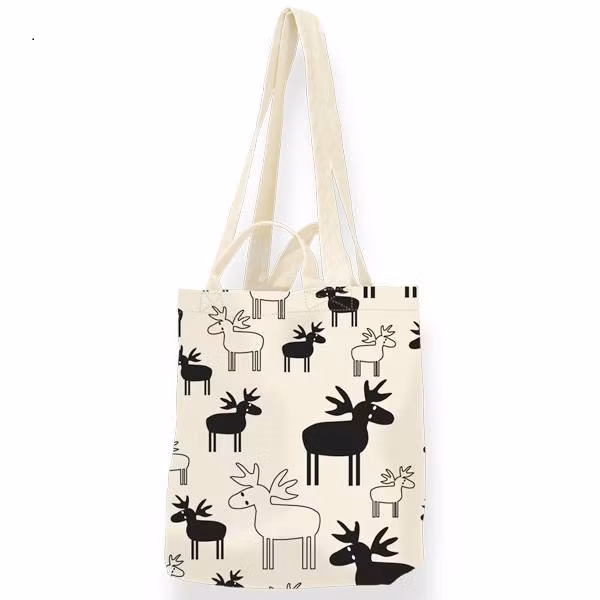 Tygkasse Ulrikas Älgar med 2 olika handtagna