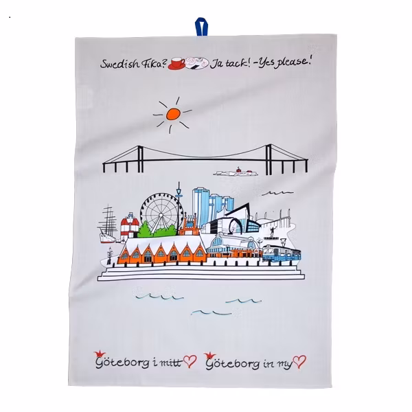 Kökshandduk Göteborg i mitt hjärta: L.70 x 50 cm