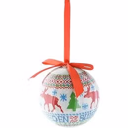 Julgranskula, stickad älg Sweden 75mm