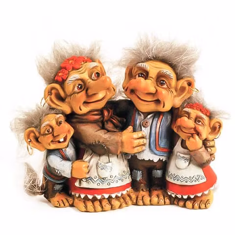 Figur, trollfamilj 10cm