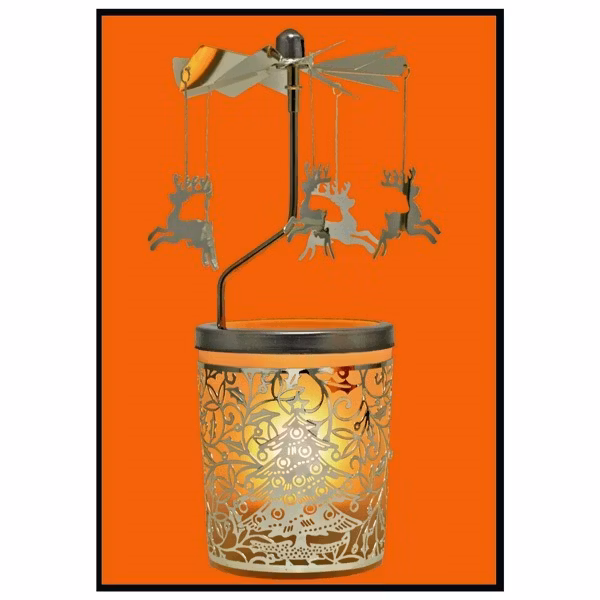 ÄNGLASPEL: Ljuslykta Karusell, Renar - Granar