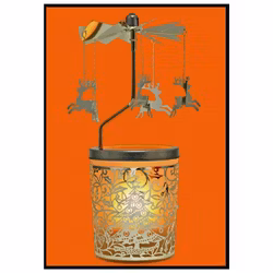 ÄNGLASPEL: Ljuslykta Karusell, Renar - Granar