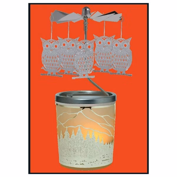 ÄNGLASPEL: Ljuslykta Karusell, Uggla - Skog