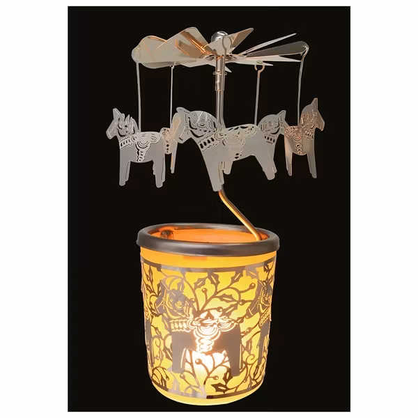 ÄNGLASPEL: Ljuslykta Karusell, Dalahäst