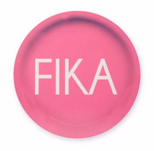 Glasunderlägg Fika, Rosa