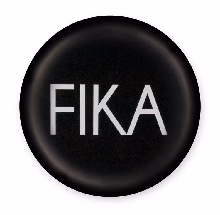 Glasunderlägg Fika, Svart