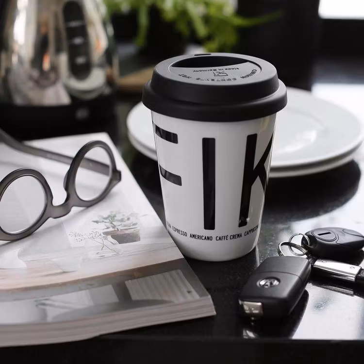 Mugg, TO-GO, FIKA, vit