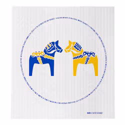 Geschirrtuch Dala Horse Blau / Gelb
