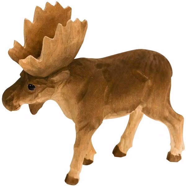 Träskulptur Älg, 11cm