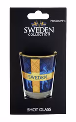 Shotglas, Motiv älg / flagga