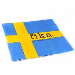 Lunchservett, Swedish flag, Fika