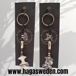 Nyckelring 'Thor's Hammer' Handmade from Bone
