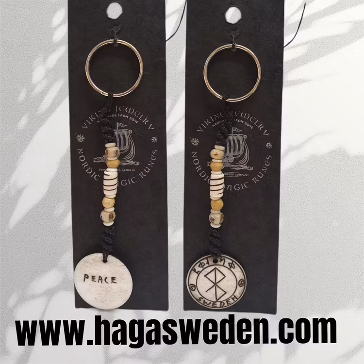 Nyckelring 'Viking Symbol' Handmade from Bone