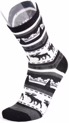 Herrstrumpor, älg vit/svart (41–46)