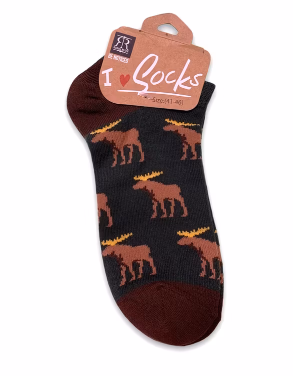 Ankelstrumpor, älg, grön/brun