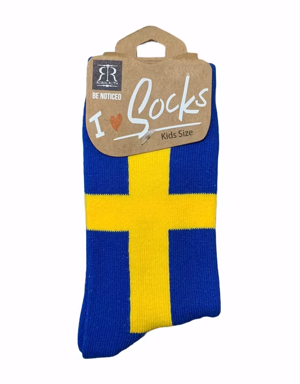 Barnstrumpor svensk flagga