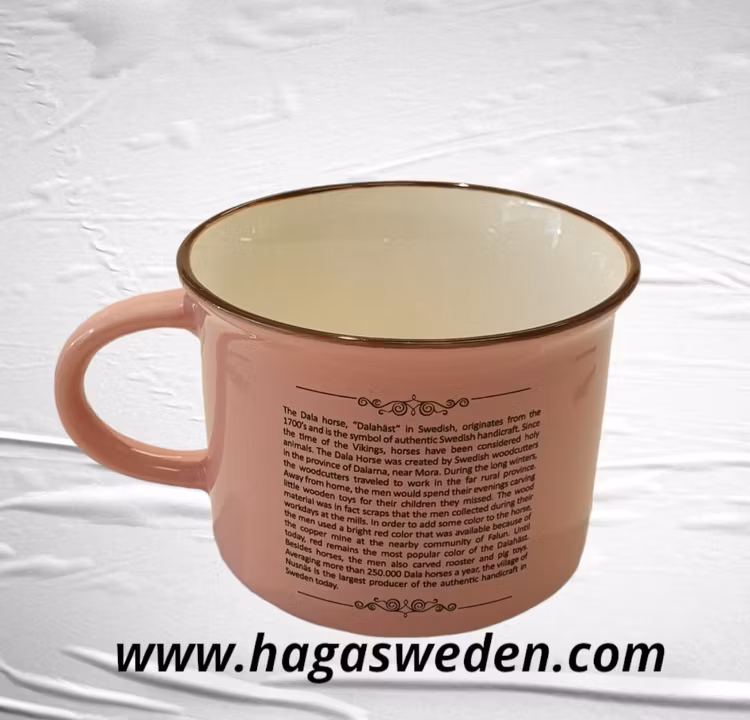 Mugg- Memoriez, Dala Horse Classic, Smal, With Story, Pink