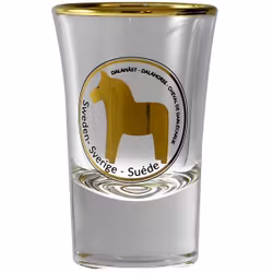 Shotglas Dalahäst, guld