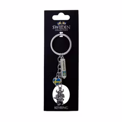 Nyckelring 3D viking med hammare