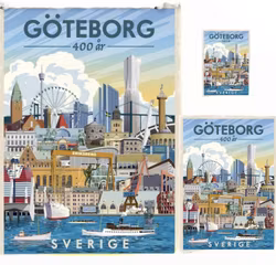 Postcard Göteborg 400 år, (3 varianter)