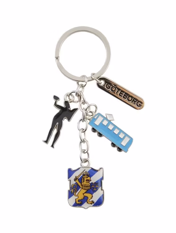 Nyckelring Göteborg med 4 hänge