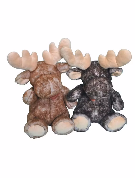 Mjukis sittande älg med svensk flagghalsduk 30cm