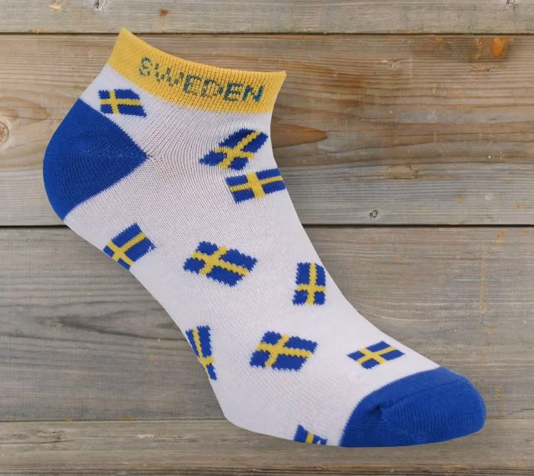 Ankelsocka med Sverige flaggor