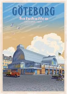 Postcard:  Saluhallen Göteborg
