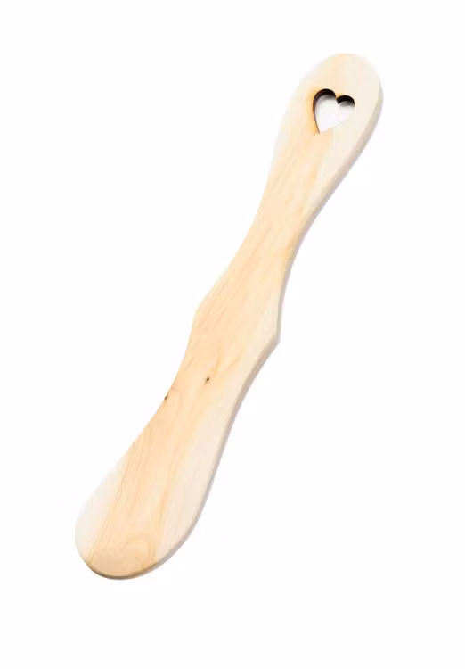 Smörkniv hjärta, Handgjord med laser, 17 cm