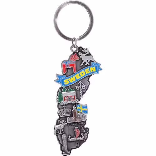 Nyckelring Sverigekarta