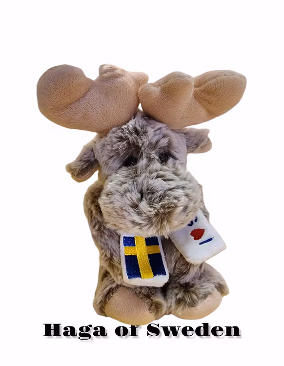 Mjukis älg med halsduk, 2 storlekar