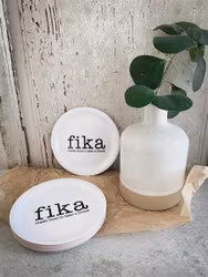 Glasunderlägg kant, Make time Fika, vit