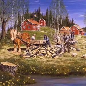 Lunchservett svenskt motiv