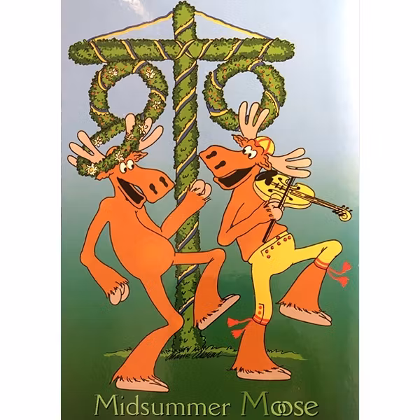 Vykort: Älg, 148 x 105 mm