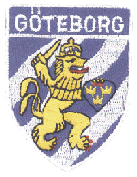 Broderat märke Göteborg vapen