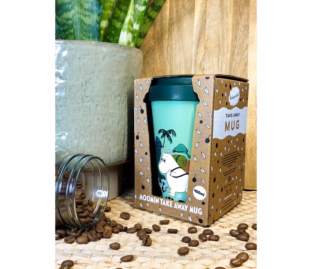 Mugg Take Away: Moomin troll äventyr, biologiskt nedbrytbar